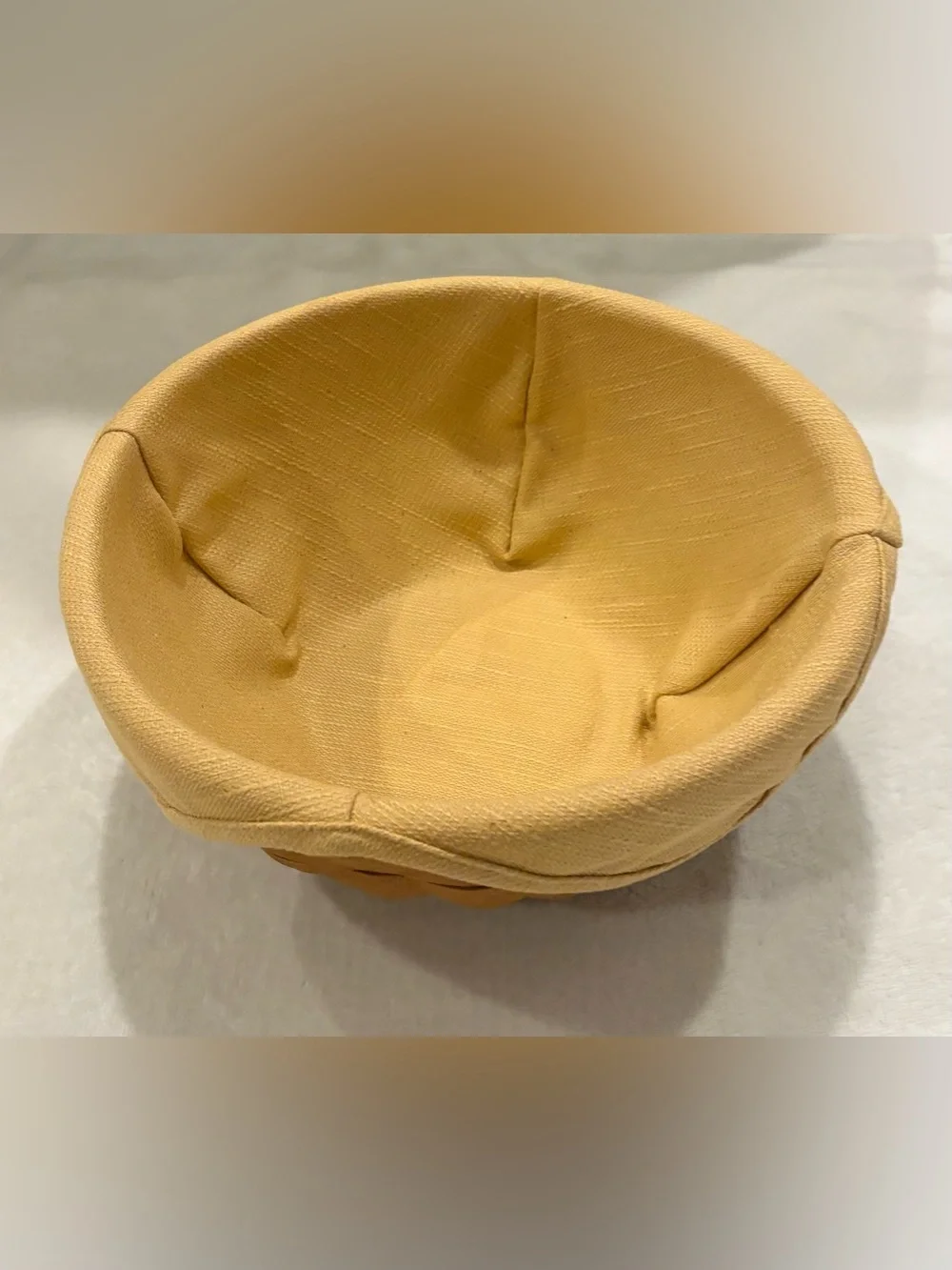 Longaberger Warm Brown Basket with Fabric Liner, Protector and Lid